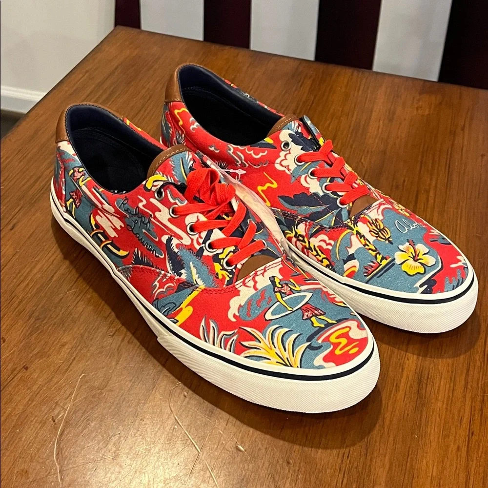 Polo Ralph Lauren Thornton III Shoes Sneakers Aloha Hawaii Surf new Mens Size 12